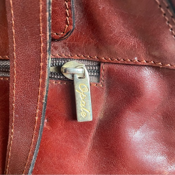 Vintage Opale Italian bag in congnac - Picture 5 of 9